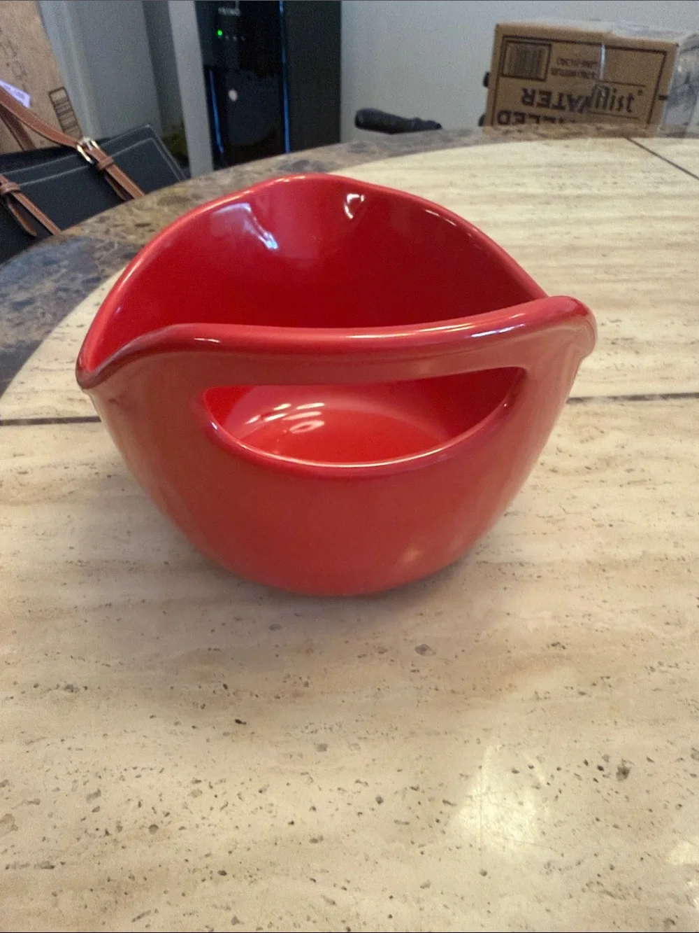 Rachael Ray Red Mixing Bowls with Handle and Pour Spout - Nesting Set